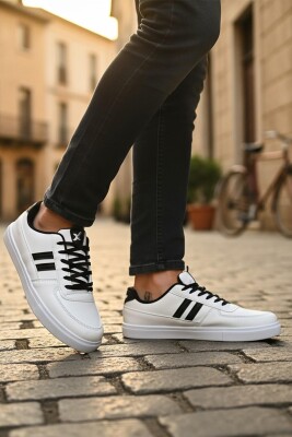 038 Rahat Taban Günlük Unisex Siyah Erkek Spor Ayakkabı - 15