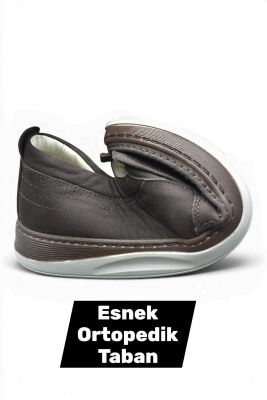 2354 Tam Ortopedik Taban %100 Hakiki Deri Erkek Ayakkabı Bağcıksız Yazlık Erkek Delikli Ayakkabı - 6