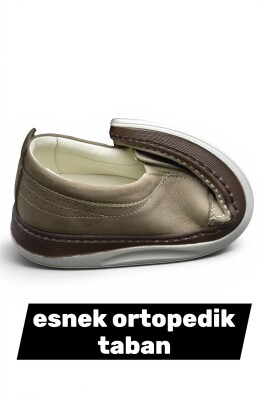 2354 Tam Ortopedik Taban %100 Hakiki Deri Erkek Ayakkabı Bağcıksız Yazlık Erkek Delikli Ayakkabı - 23