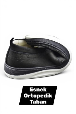 2354 Tam Ortopedik Taban %100 Hakiki Deri Erkek Ayakkabı Bağcıksız Yazlık Erkek Delikli Ayakkabı - 31