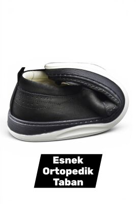2354 Tam Ortopedik Taban %100 Hakiki Deri Erkek Ayakkabı Bağcıksız Yazlık Erkek Delikli Ayakkabı - 31