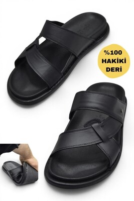 312 TAM ORTOPEDİK Günlük Hakiki Deri Erkek Terlik Hakiki Deri Günlük Erkek Terlik - ISPARTALILAR