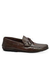 3285 Esnek Rahat Taban Kahverengi Hakiki Deri Erkek Ayakkabı Yazlık Casual Laofer Erkek Ayakkabı - 4
