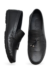 3289 Esnek Rahat Taban Siyah Hakiki Deri Erkek Ayakkabı Yazlık Casual Laofer Erkek Ayakkabı - 4