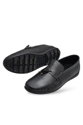 3289 Esnek Rahat Taban Siyah Hakiki Deri Erkek Ayakkabı Yazlık Casual Laofer Erkek Ayakkabı - 2