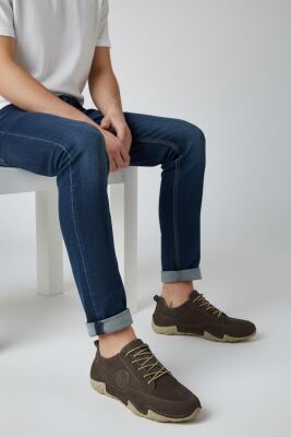 362 Ortopedik Taban Günlük Hakiki Deri Erkek Ayakkabı Esnek Hazır Taban Casual Ayakkabı - 5