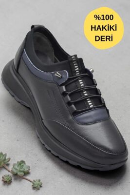 71654 Ortopedik Taban İçi Dışı Deri Erkek Ayakkabı Lastik Bağcıklı Casual Erkek Ayakkabı - 1