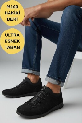 970 Ortopedik Taban Günlük Hakiki Deri Erkek Ayakkabı Esnek Hazır Taban Casual Ayakkabı - 2